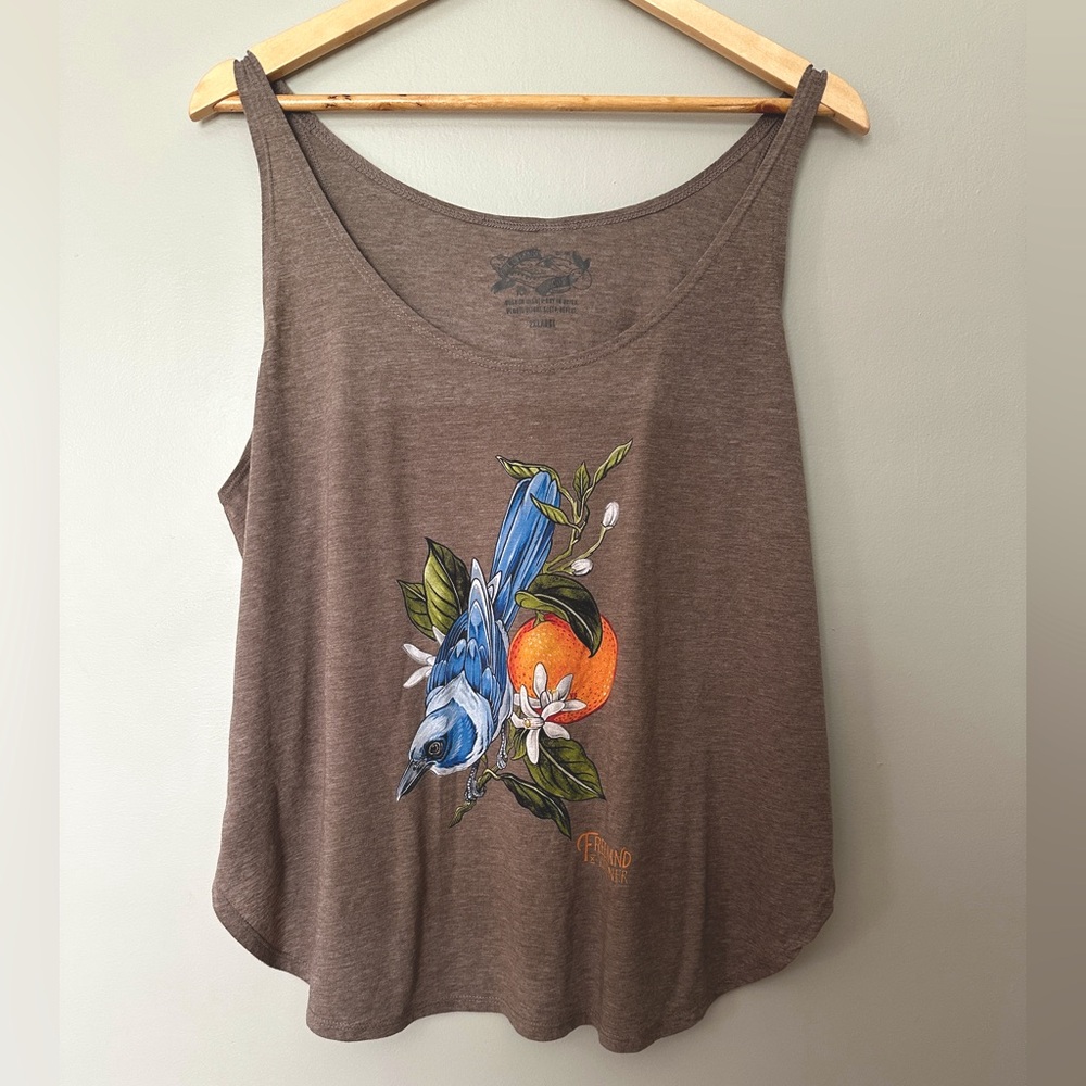 Florida and Orange Women’s Workout Tank Top by Freehand Goods, size 2XL